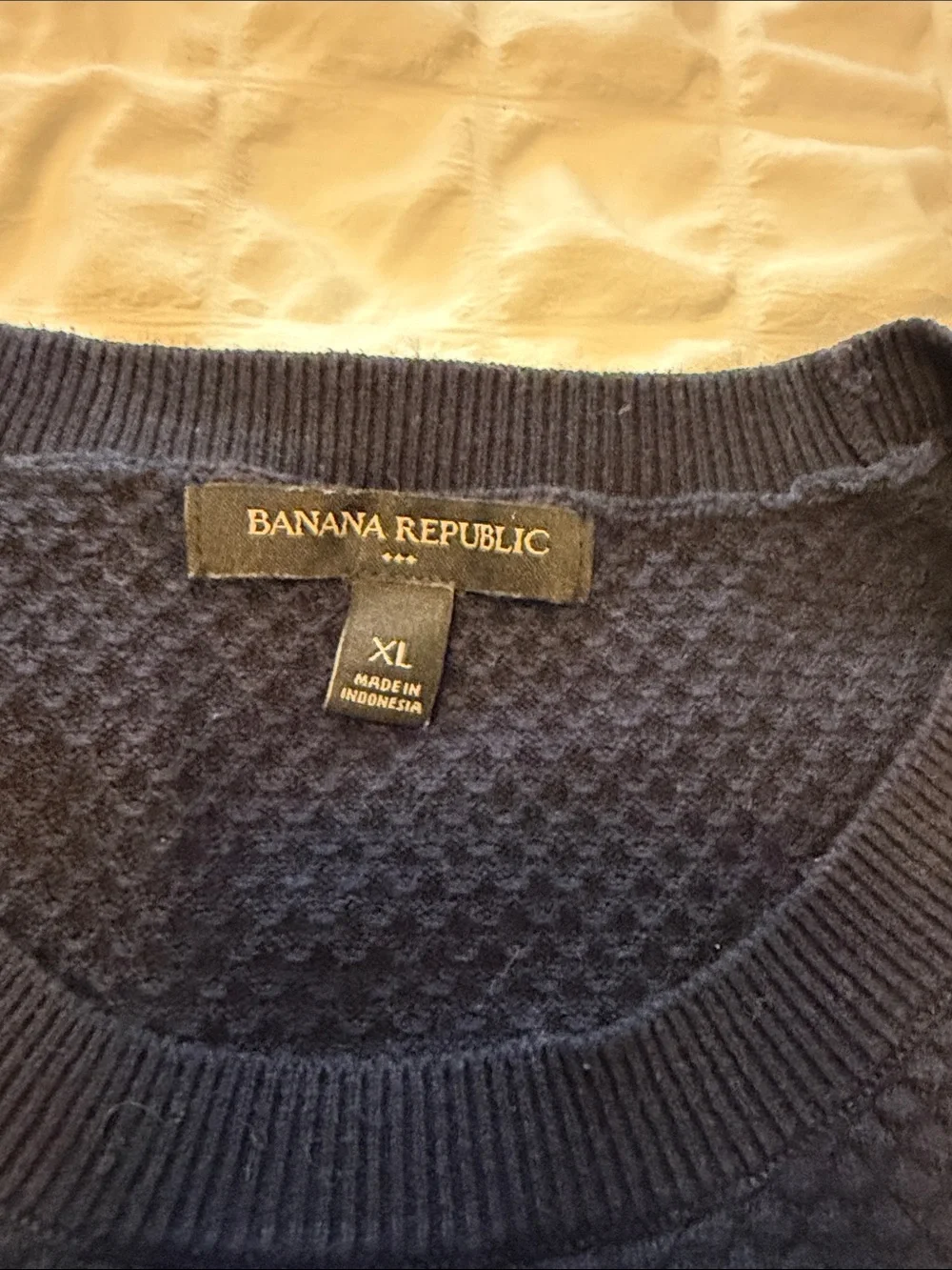 Banana Republic Colorblock Crewneck Sweater in Navy, Cream & Mustard